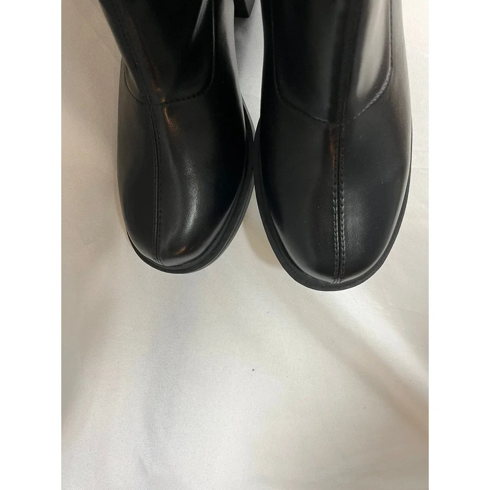 Wild Fable Womens Black Knee High Block Heel Square Toe Boots Size 8 NEW - Picture 3 of 7